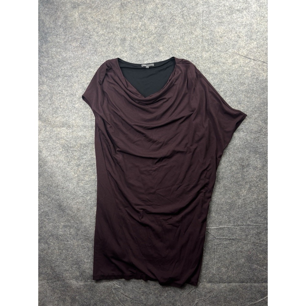 Vince. Women's S Jersey Knit Asymmetrical Drape Neck Dress Boho Beachy MSRP $348